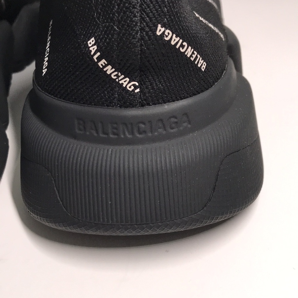 New Authentic Balenciaga Speed 2.0 LT Logo Sock Sneakers – Black/White - Picture 5 of 12